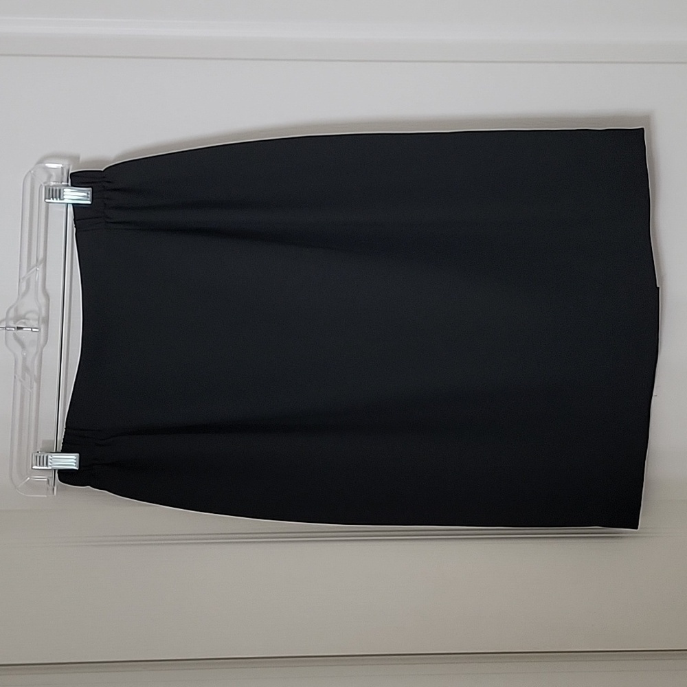 Criscione New York Size S Black Vintage Pencil Skirt Pleated Side Waist, Lined - Picture 1 of 10
